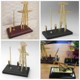 Diecast Electric Power Tower Model with Name Card Holder and Pen Holder